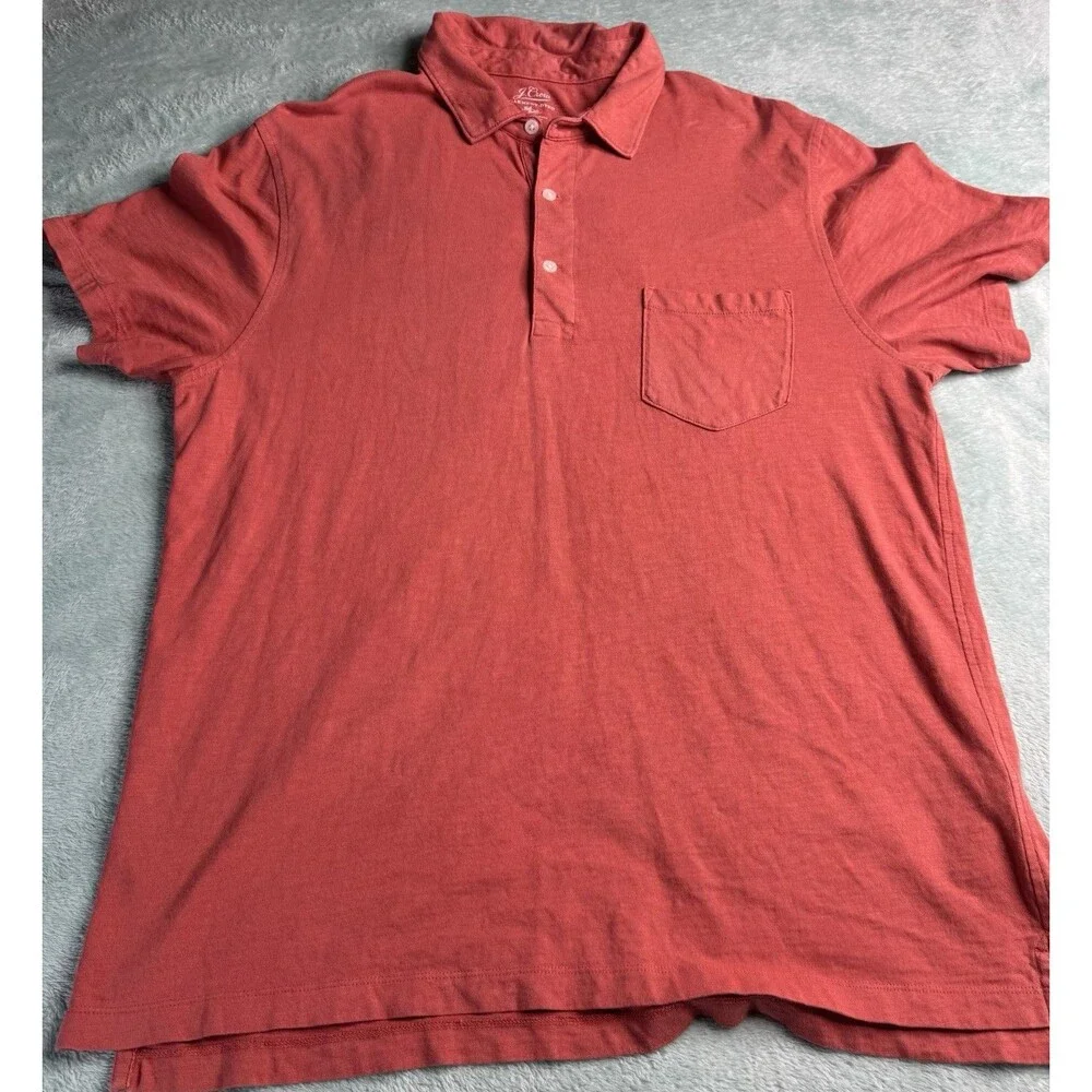 J.CREW Garment Dyed XL Slub Cotton Yarns Polo Shirt Men’s